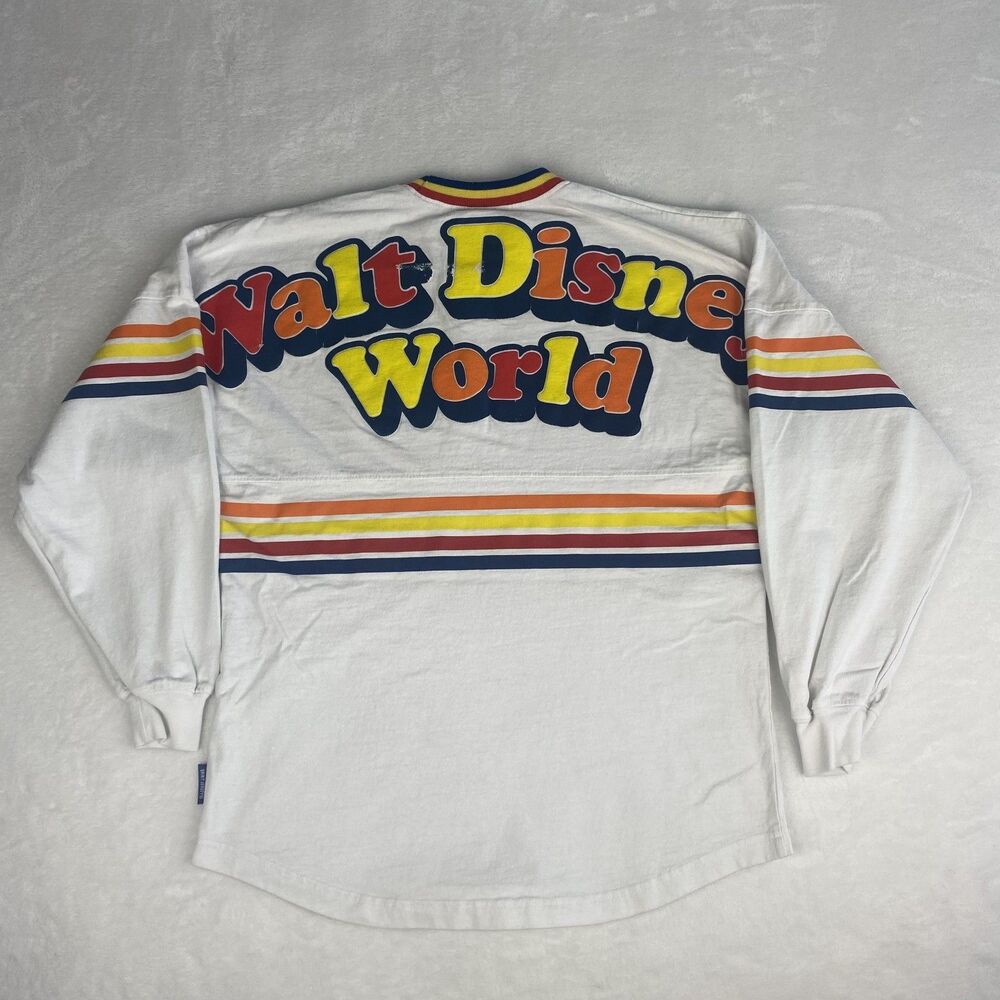 Disney Walt Disney World Graphic Jersey Adult Extra Small White Pullover Casual